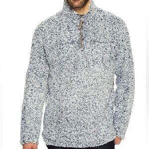 True Grit Frosty Tipped Pullover Quarter Zip Sherpa Fleece Top Men's Sz Small